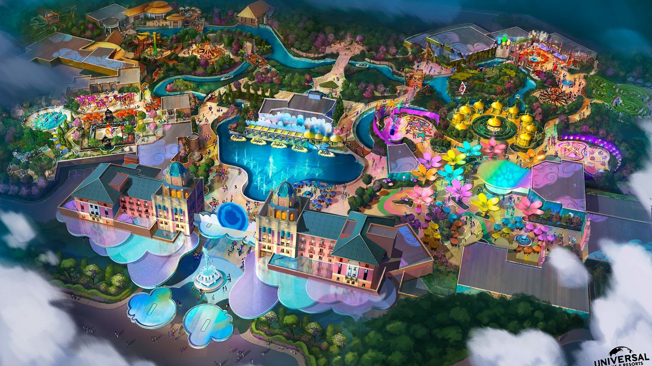 Artist conceptual rendering for the new Universal Studios park coming to Frisco. (Universal Studios Parks & Resorts)