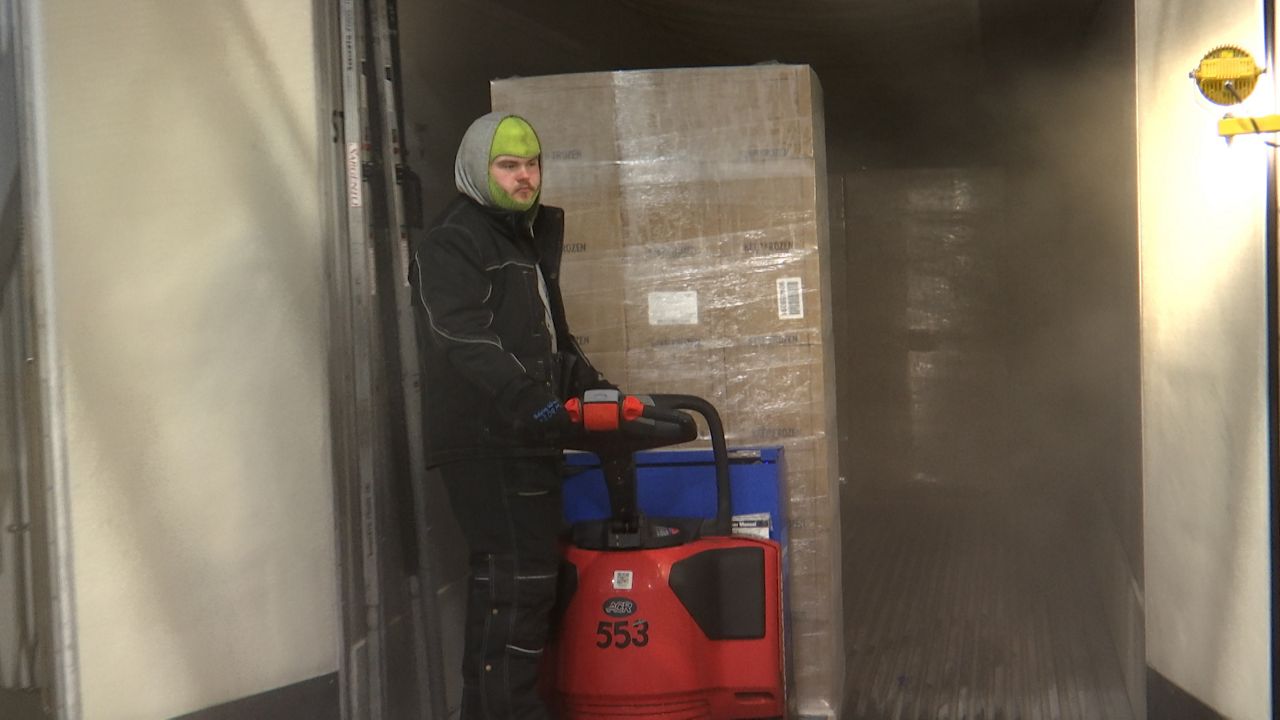 A truck is unloaded at CSW's Caledonia facility 