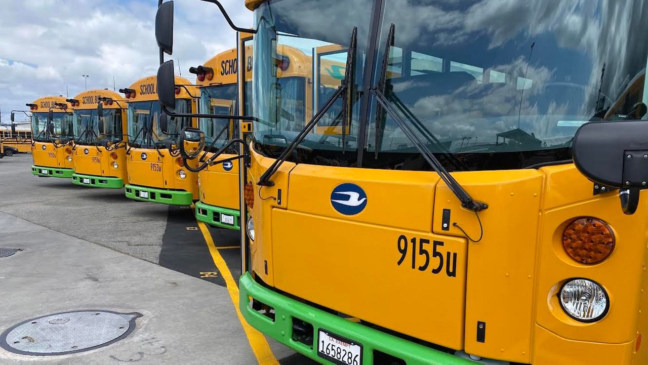 LAUSD Sun Valley Bus Yard electric buses Blue Bird buses Nuvve bidirectional charging