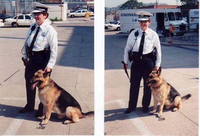 Interim Chief Theetge was one of the first female K-9 handlers in CPD history. (Provided: Cincinnati Police Department)