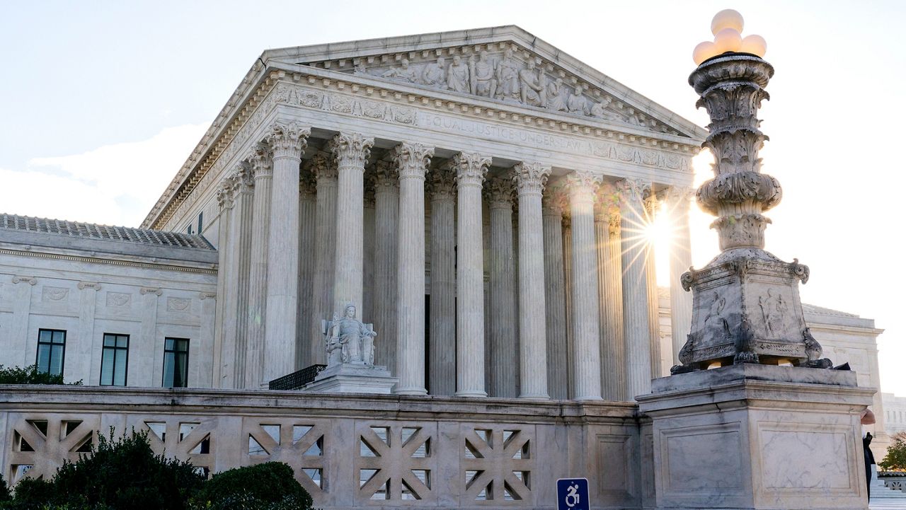 The sun rises behind the U.S. Supreme Court in Washington, on Nov. 10, 2020. (AP Photo/Alex Brandon, File)