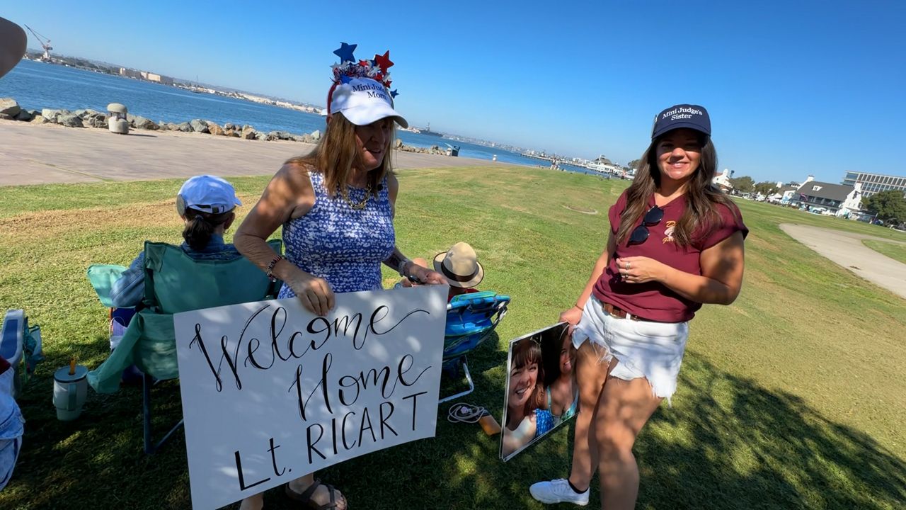 Families descend on San Diego to welcome USS Lincoln sailors home
