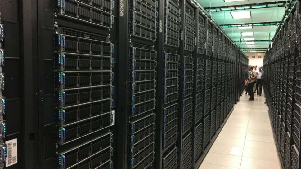 A look inside the facility housing the Frontera supercomputer at the University of Texas. (Spectrum News)