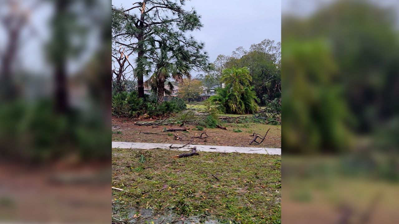 Viewer Valier Beebe of Westchase sent us this photo Wednesday morning after strong storms moved through the area Tuesday.