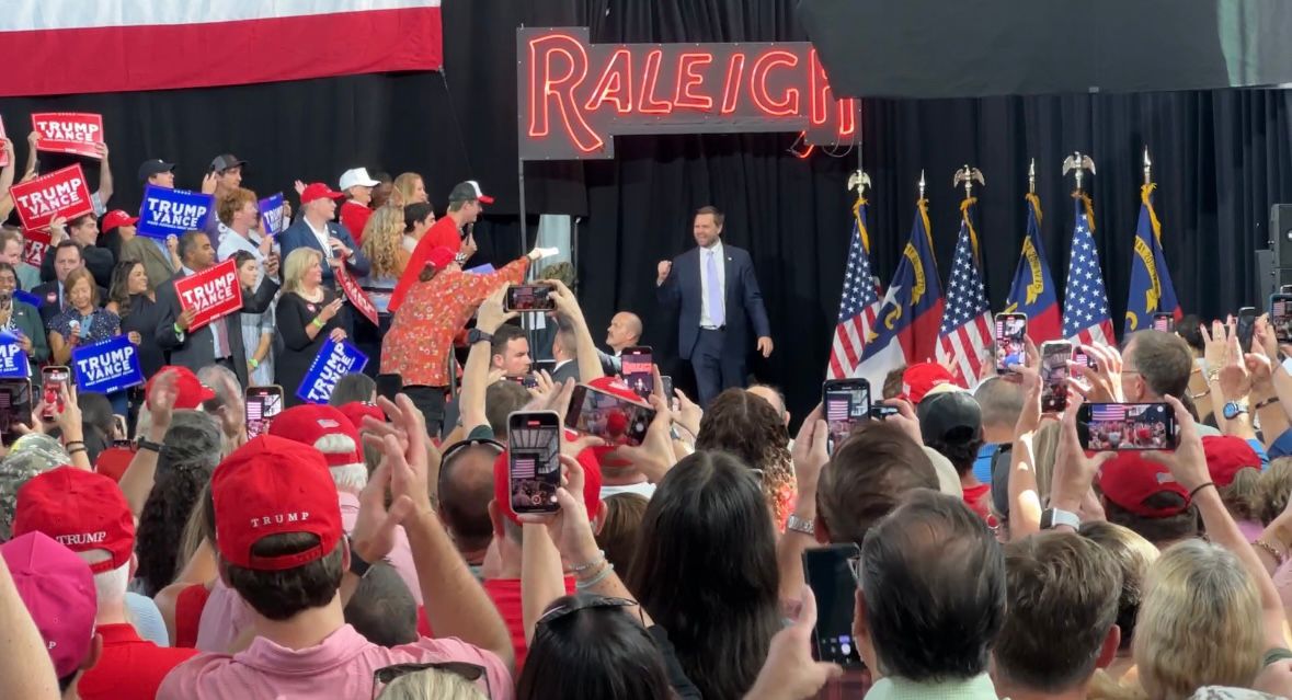 JD Vance holds first solo rally in North Carolina (Spectrum News 1/Sydney McCoy)