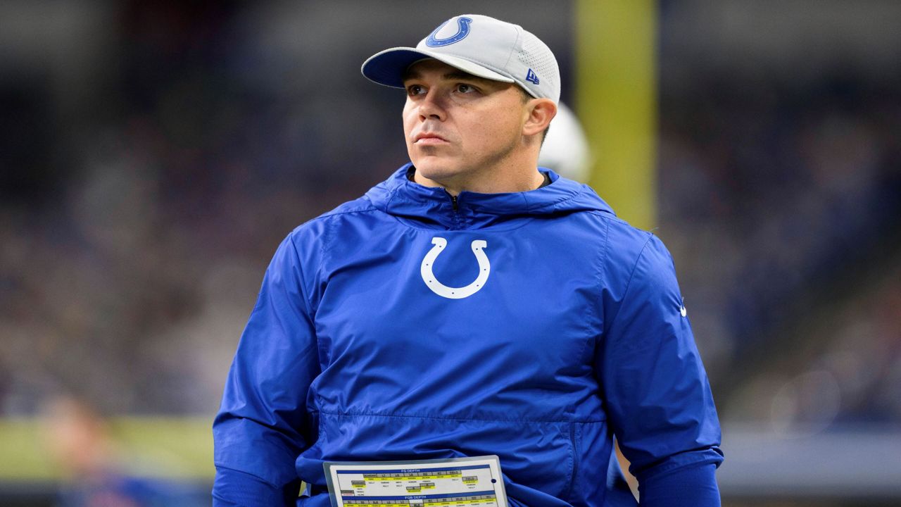 Then-Indianapolis Colts special teams coordinator Ray "Bubba" Ventrone watches from the sidelines during an NFL football game against the Houston Texans, Sunday, Jan. 8, 2023, in Indianapolis. (AP Photo/Zach Bolinger, File) 