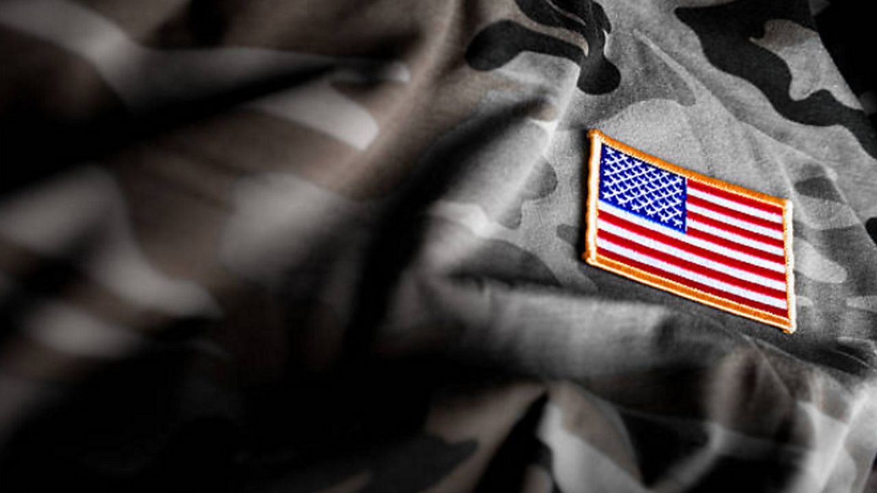 An American flag patched on the clothing of a U.S. military uniform. (File)