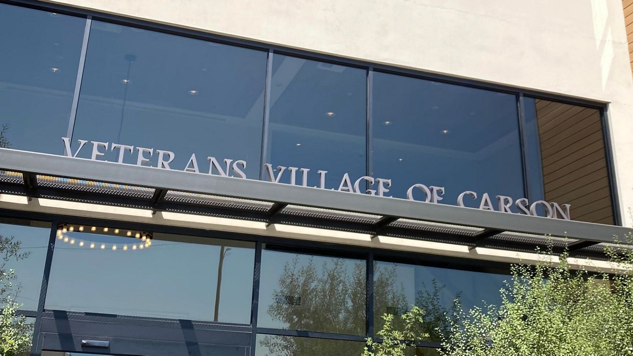 Veterans Village of Carson is a new affordable housing complex for veterans of the U.S. military and their families. (Spectrum News/Susan Carpenter)