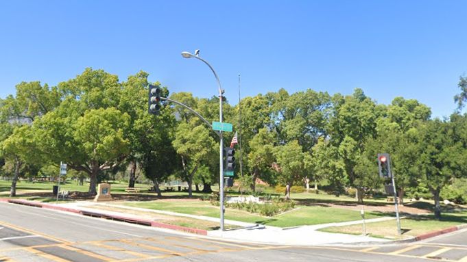 View of Victory Park in Pasadena where programs were canceled on Saturday. (Google Street View)
