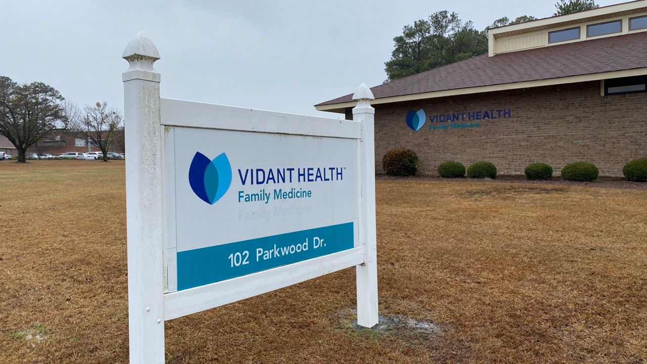 East Carolina University's Vidant Health Family Medicine clinic in Snow Hill, North Carolina, is one of the five the university plans to shut down. 