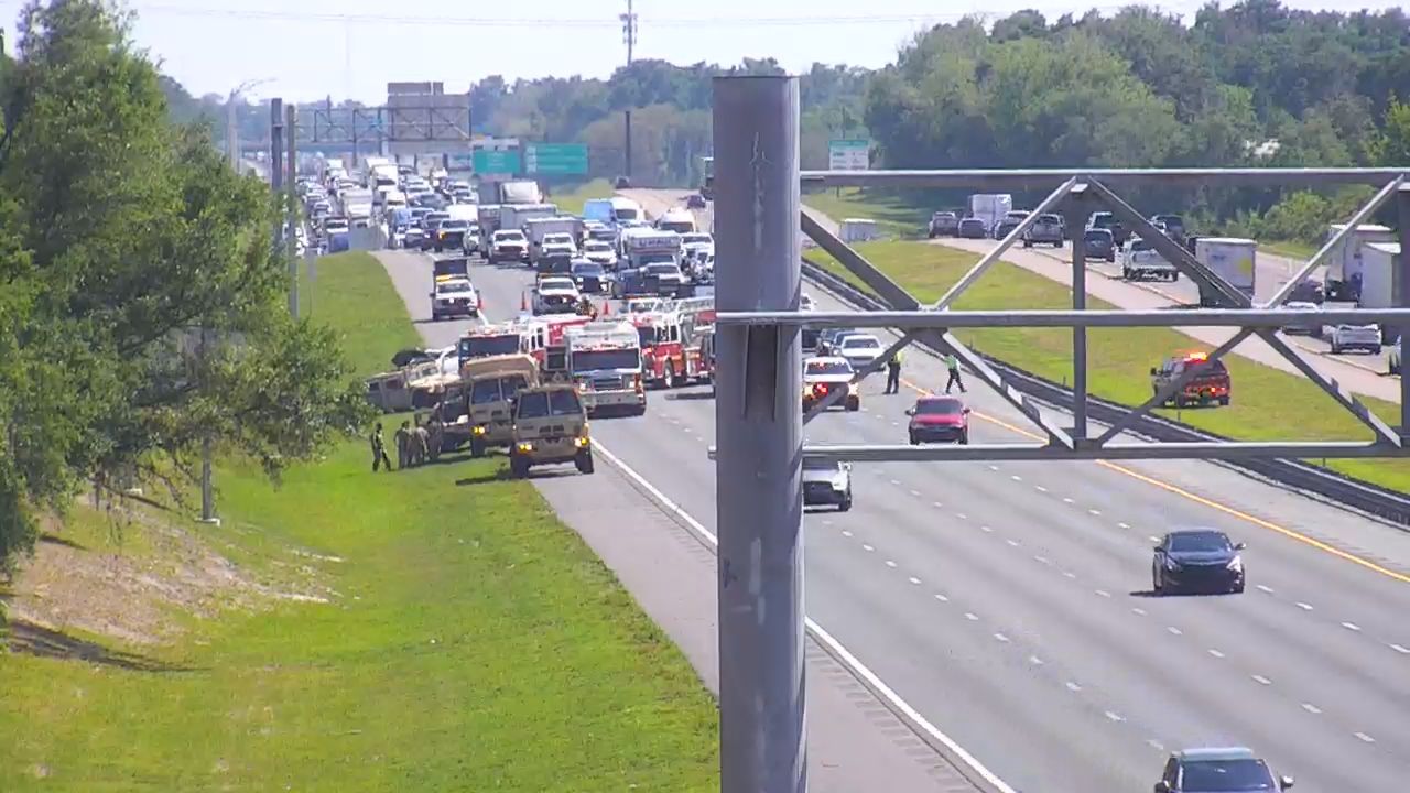 Traffic piles up behind a crash on I-4 East before Lake Mary Boulevard. (Florida Department of Transportation)