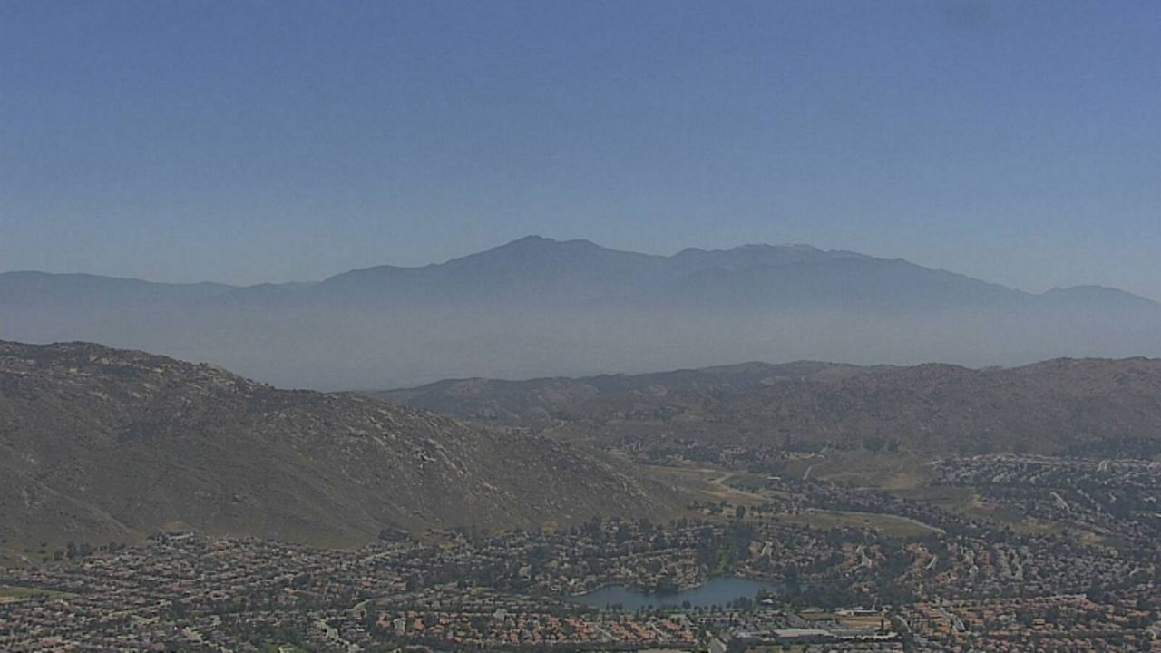 View over Morena Valley where temps have been in the 90s all week