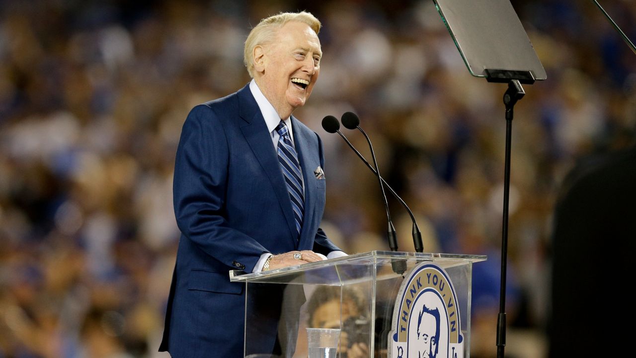 Dodgers honoring Vin Scully with commemorative patch on uniforms