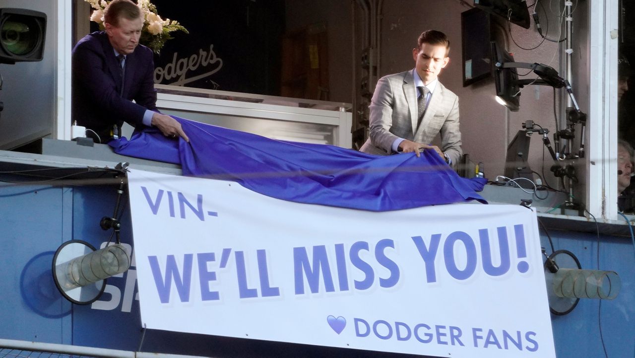 Dodgers honoring Vin Scully with commemorative patch on uniforms