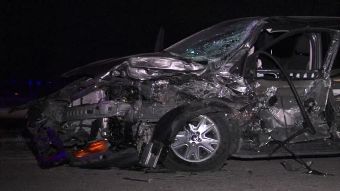Car smashed in San Antonio drunk driving crash in February 2016. 