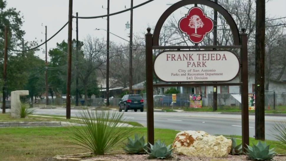 Frank Tejeda Park sign.