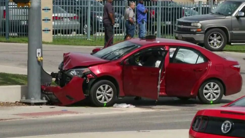 Scene of accident at John Jay High School.