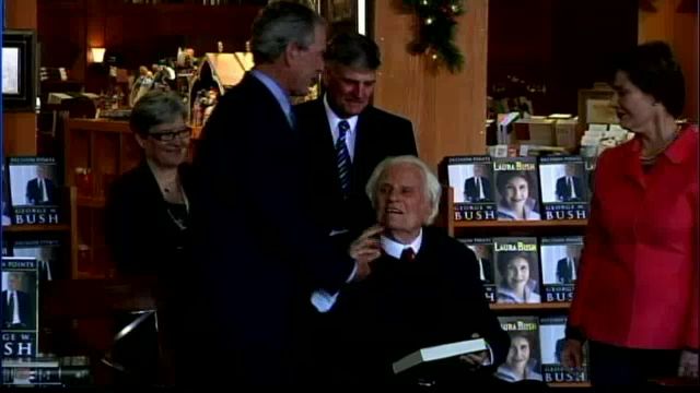 George W. Bush, Laura Bush and Billy Graham