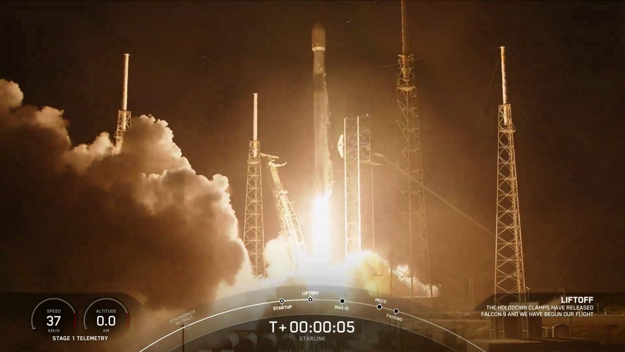 Falcon 9 lifts off from Cape Canaveral Space Force Station. (SpaceX)