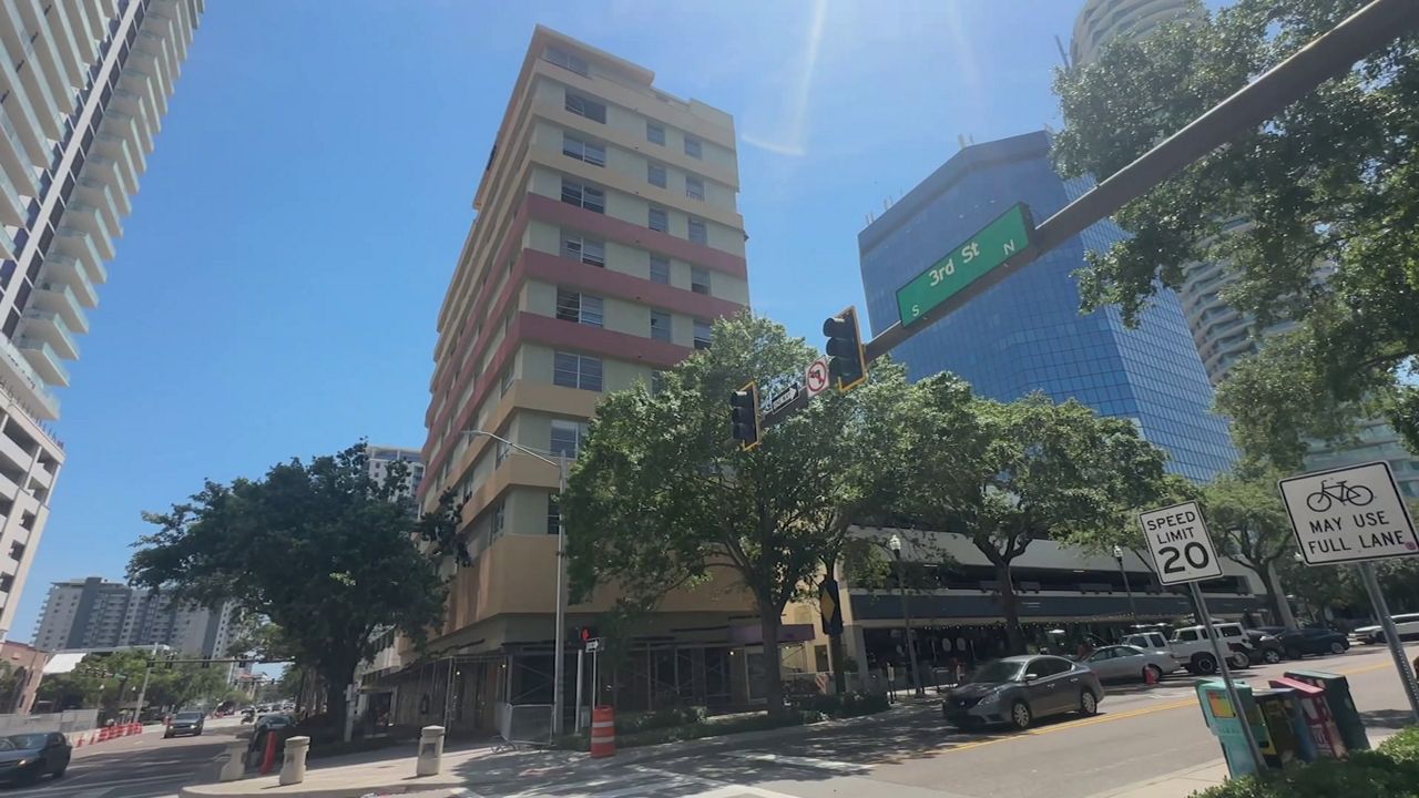 A vacant building at 3rd Street and Central Avenue may become a 74-room boutique hotel. (Spectrum News)