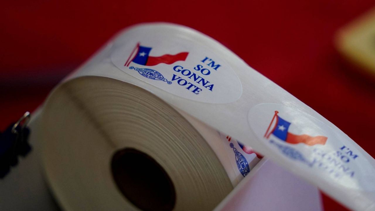 Texas voting sticker (AP)