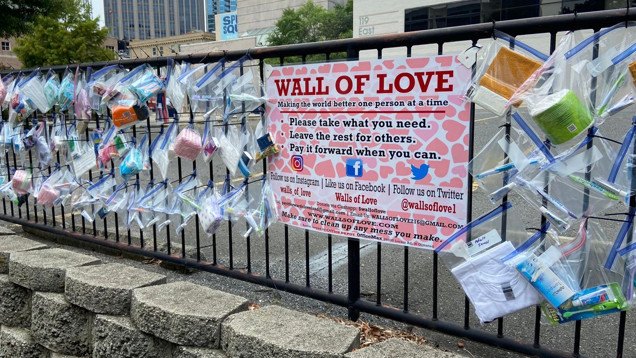 This wall of love is located on East 7th and College Streets in Uptown 