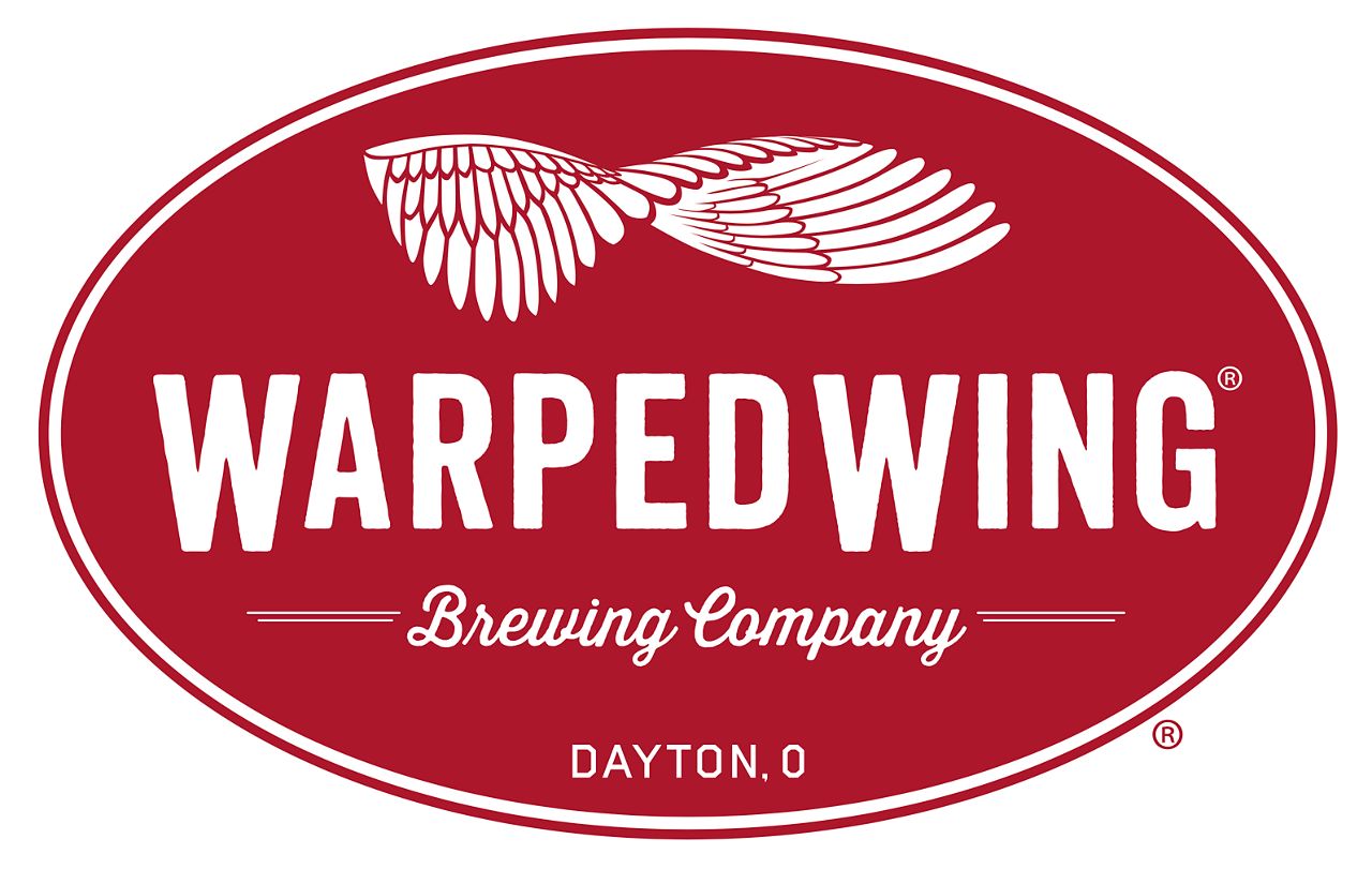 The logo for Dayton, Ohio-based Warped Wing Brewing Company.