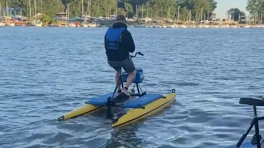 Hop aboard a water bike and take a tour on the Buffalo River