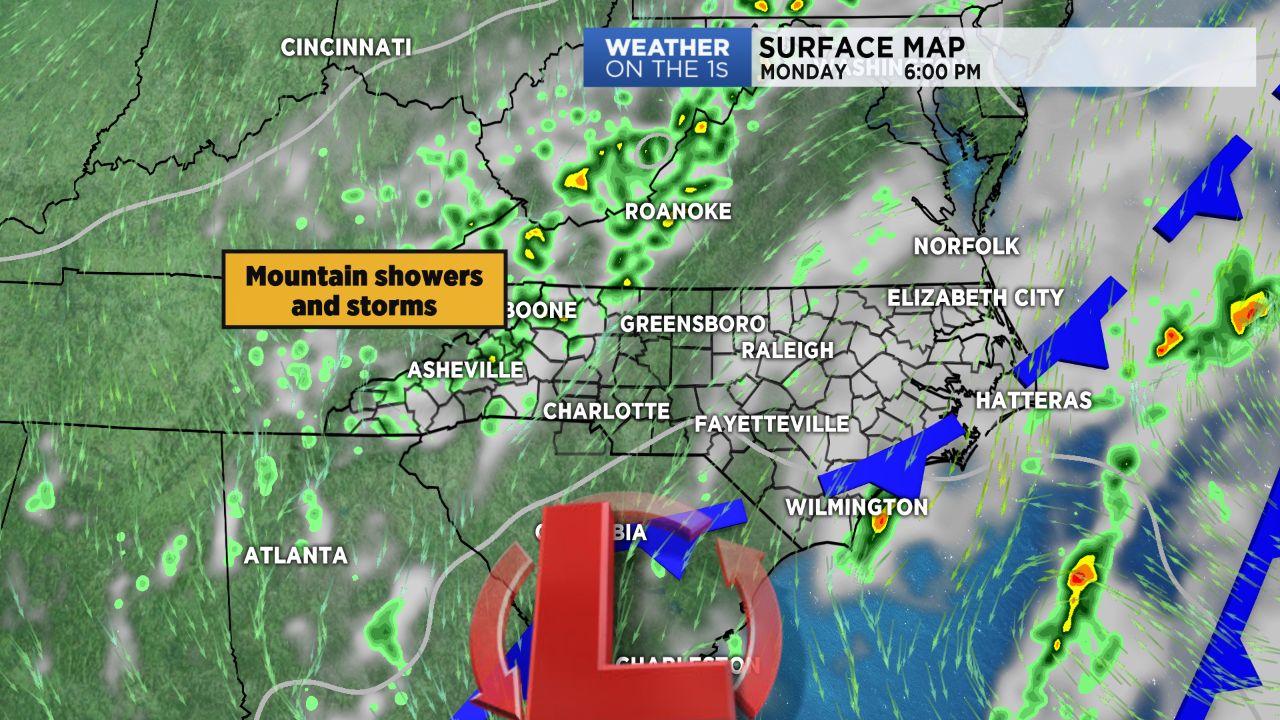 Cold front will bring showers and storms for some Monday