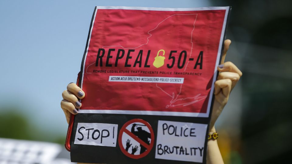 Repeal 50-a sign