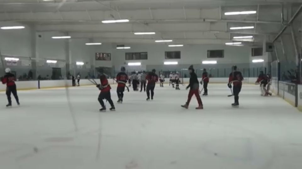 Players on the ice