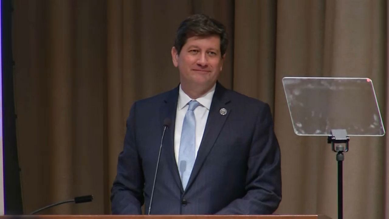 Erie County Executive Mark Poloncarz delivered his 2024 State of the County address Wednesday. (Spectrum News 1 Photo)