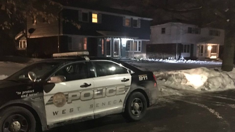 Police car outside a West Seneca home