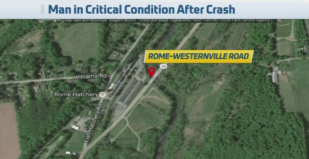 Rome Man in Critical Condition After Crash