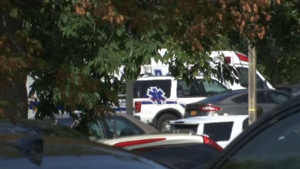 Ambulances outside in Rochester