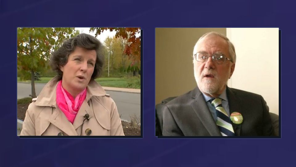 Gubernatorial candidates Howie Hawkins and Stephanie Miner