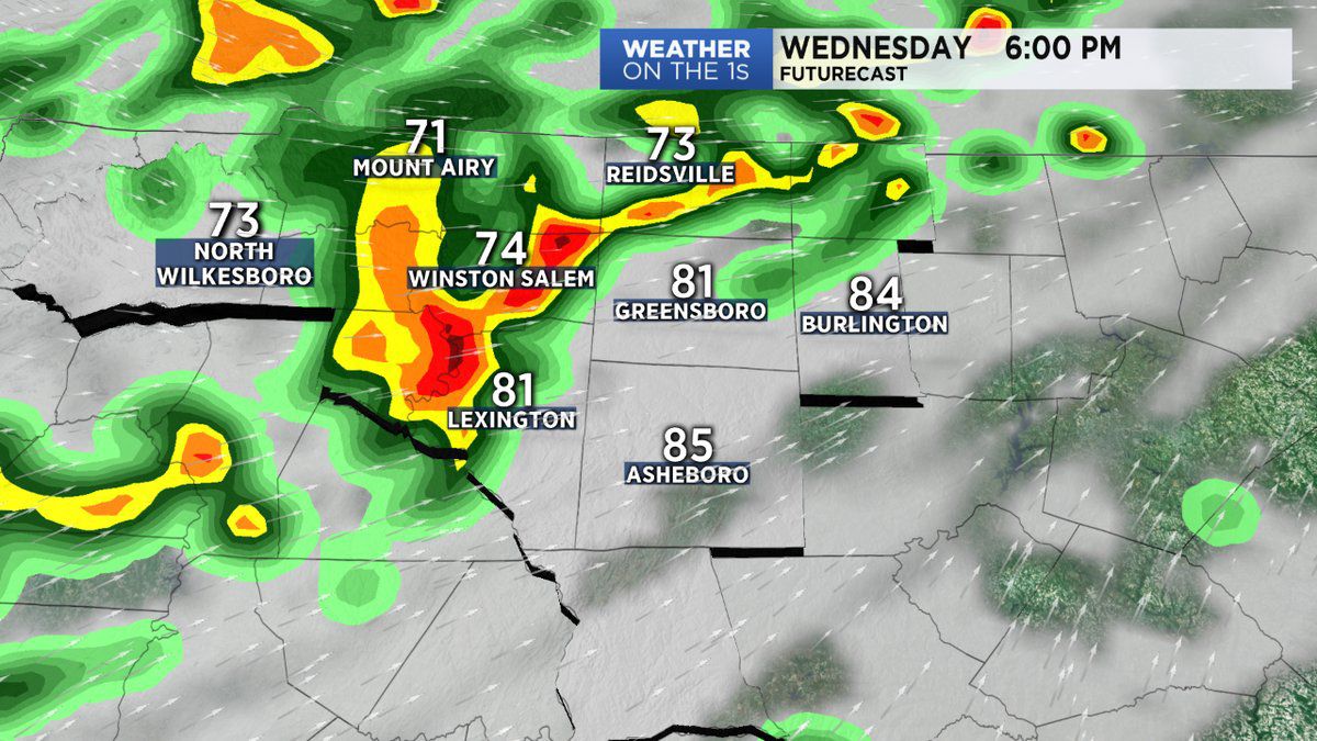 Warm, then showers and t-storms