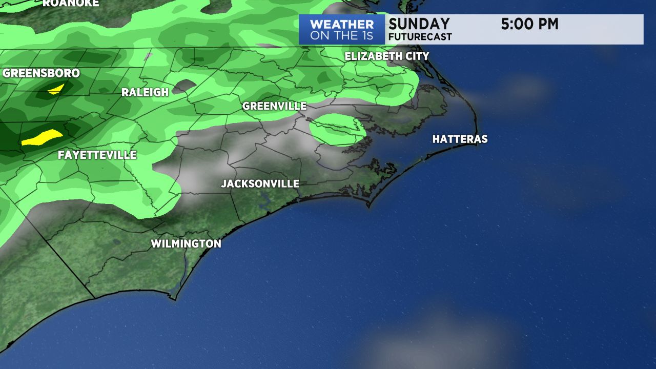Rain looks to skip over Saturday and impact Sunday as try to enjoy our weekend.