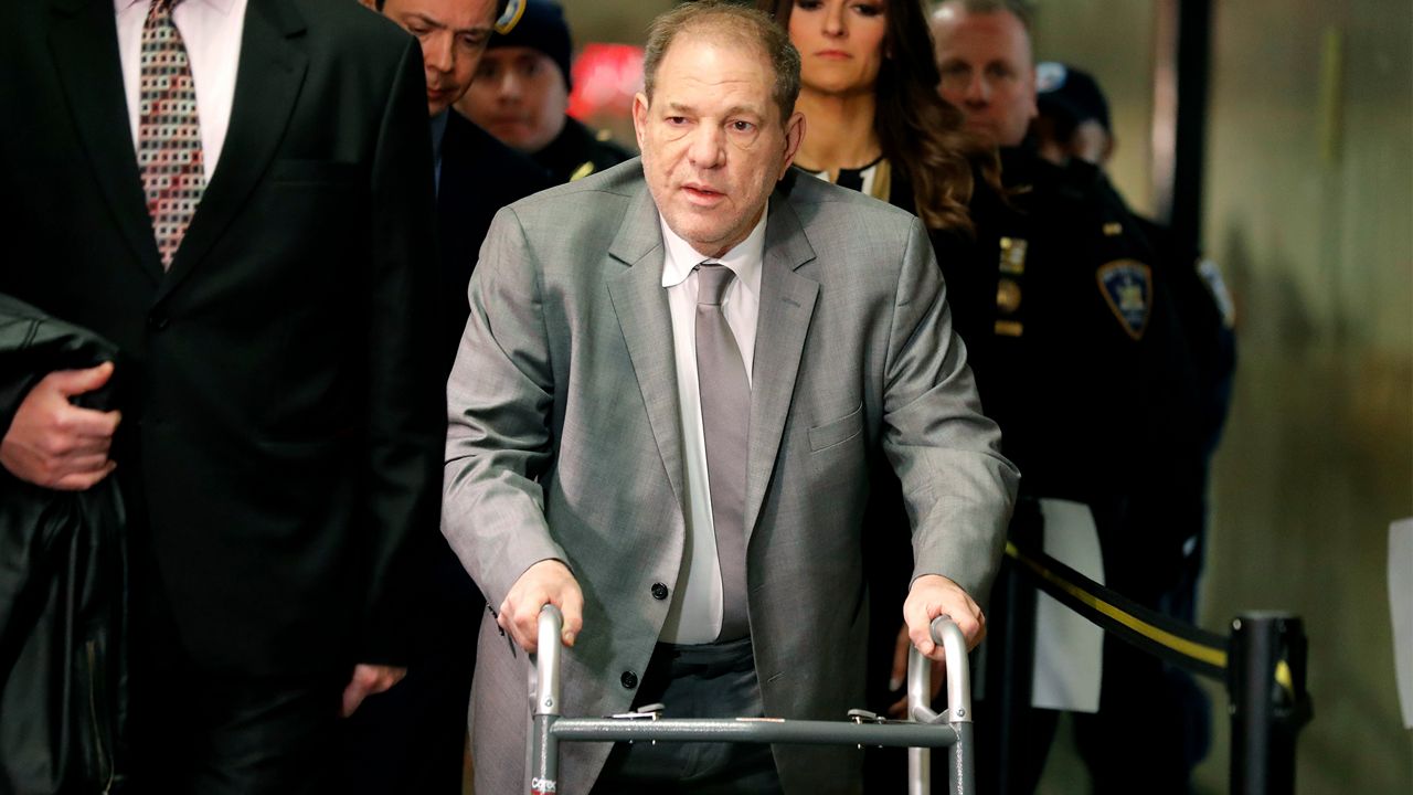 Harvey Weinstein arrives to court for the start of jury selection in his sexual assault trial Tuesday, Jan. 7, 2020, in New York. (AP Photo/Seth Wenig)