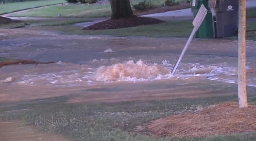 Water Main Break Shuts Down Myers Park Roadway