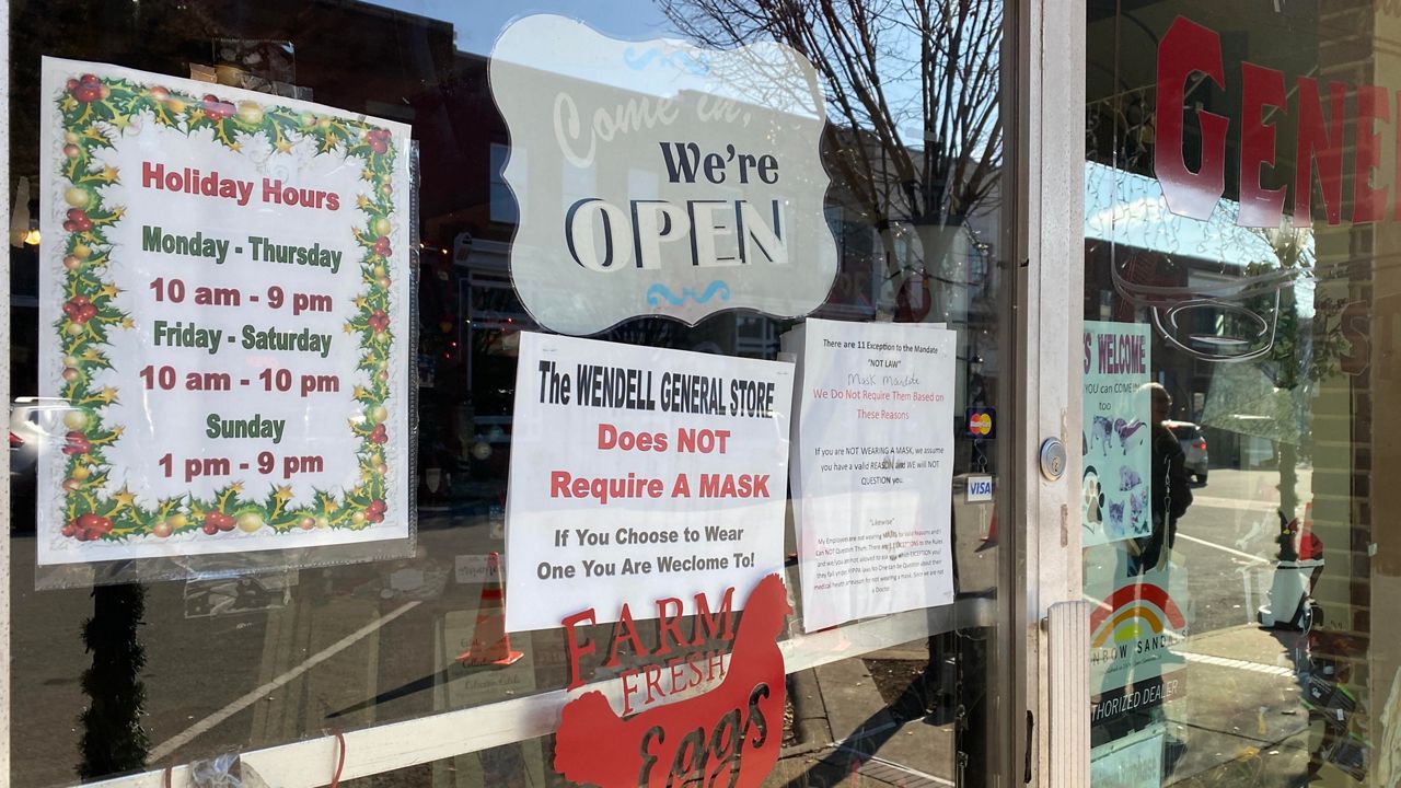 Police cited the owner of the Wendell General Store for defying the mask mandate in North Carolina.