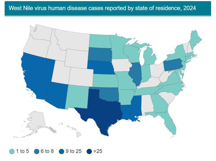 Three hospitalized with West Nile virus in NC county