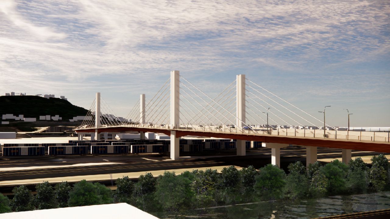 A rendering of the future Western Hills Viaduct being constructed by the Cincinnati of Cincinnati and Hamilton County. (Photo courtesy of the Cincinnati of Cincinnati)
