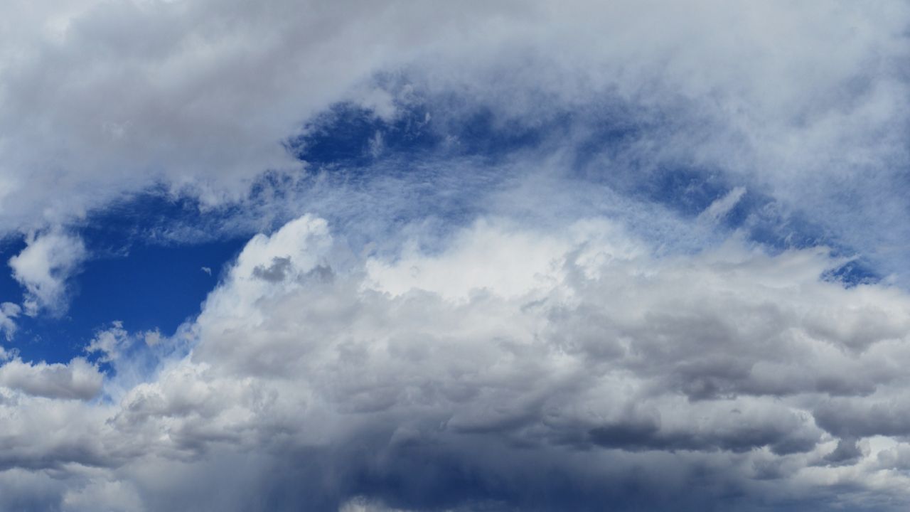 Cloudy Weather before Rain, Stratus, Cumulus and Thunderstorm