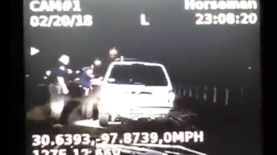Still from video of driver fleeing Williamson County deputies. 