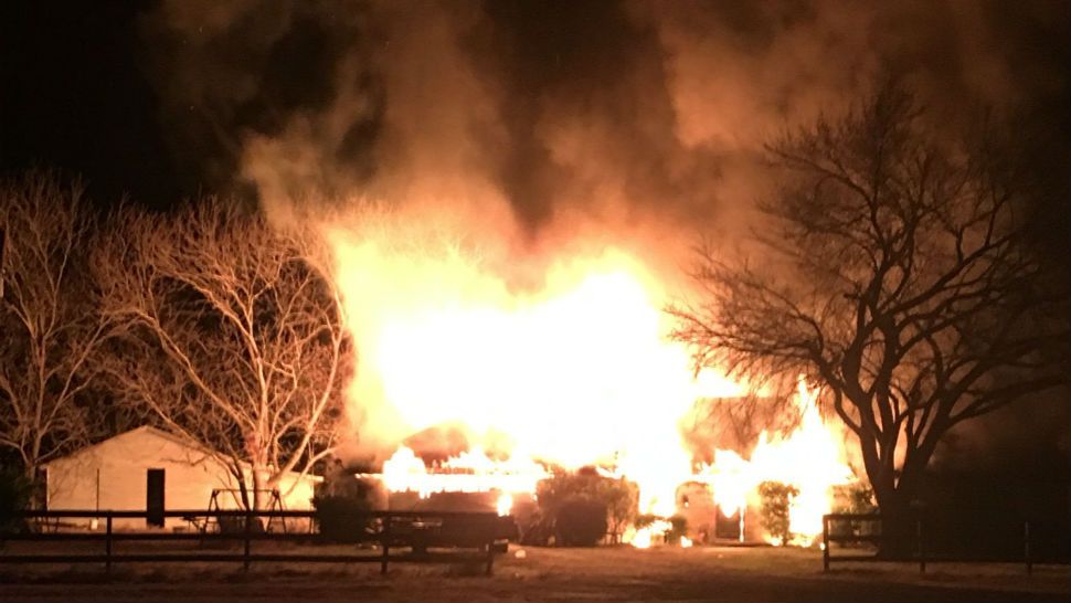 Home destroyed in Williamson County fire on Jan. 18, 2018. (Courtesy: Williamson County Sheriff Robert Chody)