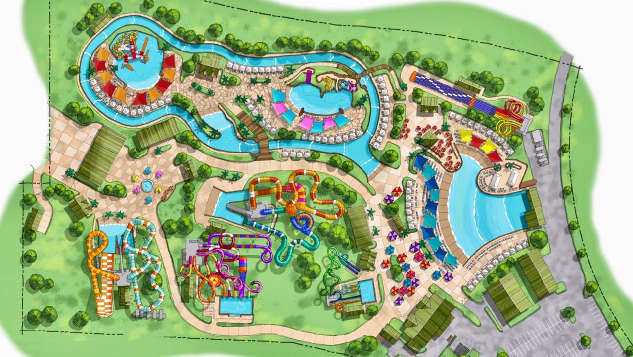 A map rendering of the new $60 million Wild Rivers water park at Great Park in Irvine, Calif. (Courtesy Wild Rivers owner Mike Riedel)