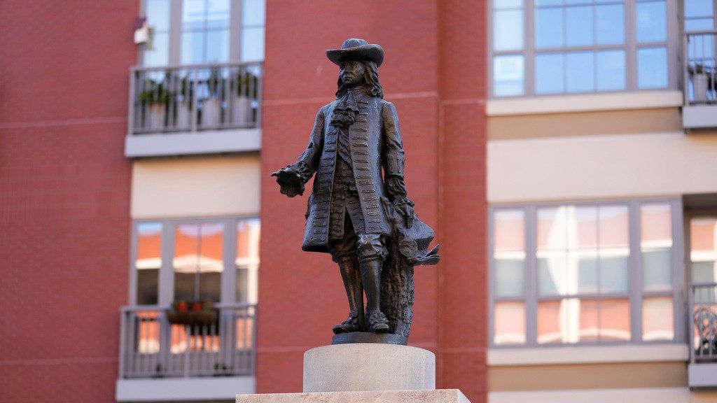 A statue of William Penn stands at Welcome Park in Philadelphia, Monday, Jan. 8, 2024. (AP Photo/Matt Rourke)