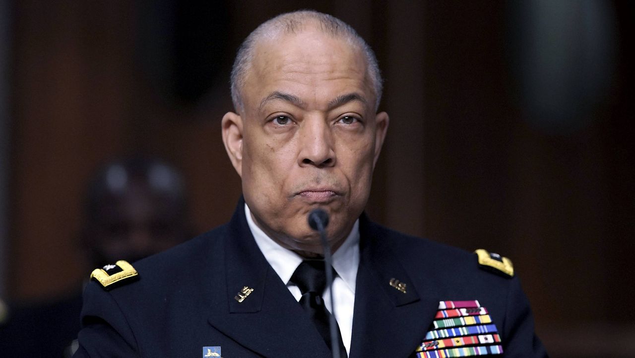 Army Maj. Gen. William Walker, Commanding General of the District of Columbia National Guard, testifies on Capitol Hill on Wednesday. (Greg Nash/Pool via AP) 