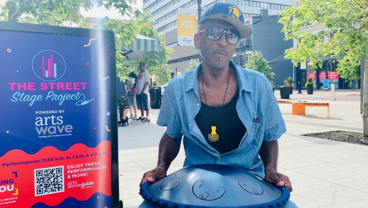Willie Smart Jr. (aka Brother Air) is a percussionist who performs on streets in cities across the country. He's been doing in for 30 years. (Casey Weldon/Spectrum News 1)